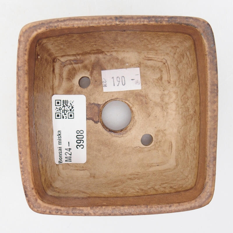 Keramická bonsai miska 8,5 x 8,5 x 5,5 cm, barva růžová