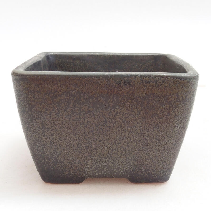 Keramická bonsai miska 8,5 x 8,5 x 5,5 cm, barva šedá