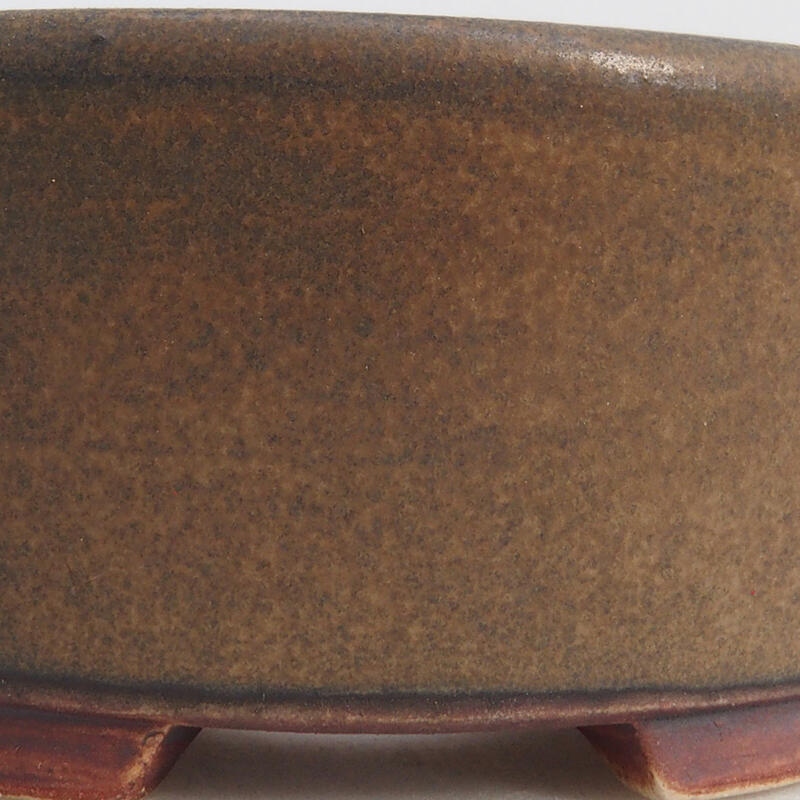 Keramická bonsai miska 8 x 7 x 3,5 cm, barva hnědá