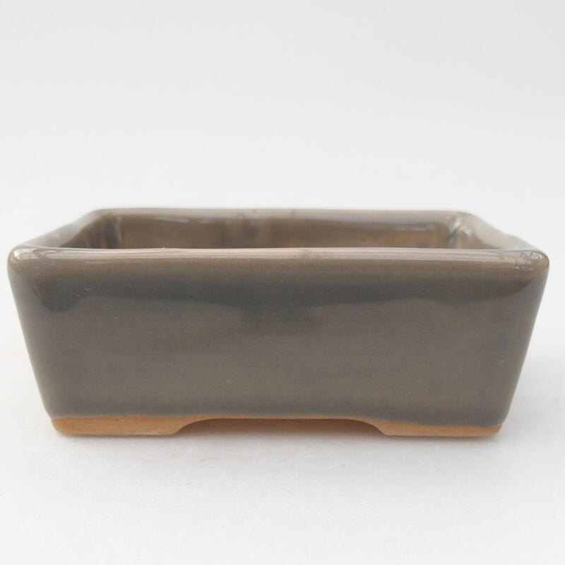 Keramická bonsai miska 9,5 x 7 x 3,5 cm, barva šedá