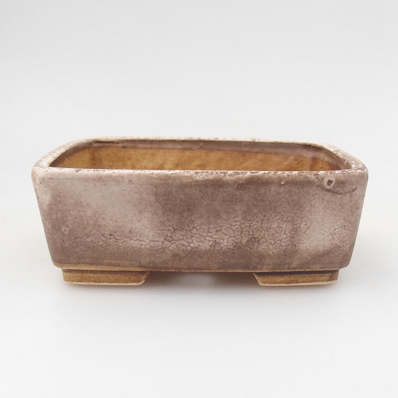 Keramická bonsai miska 9,5 x 8 x 3,5 cm, barva béžovohnědá