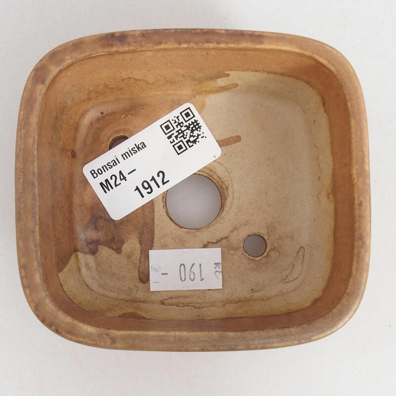 Keramická bonsai miska 9 x 8 x 3,5 cm, barva růžová