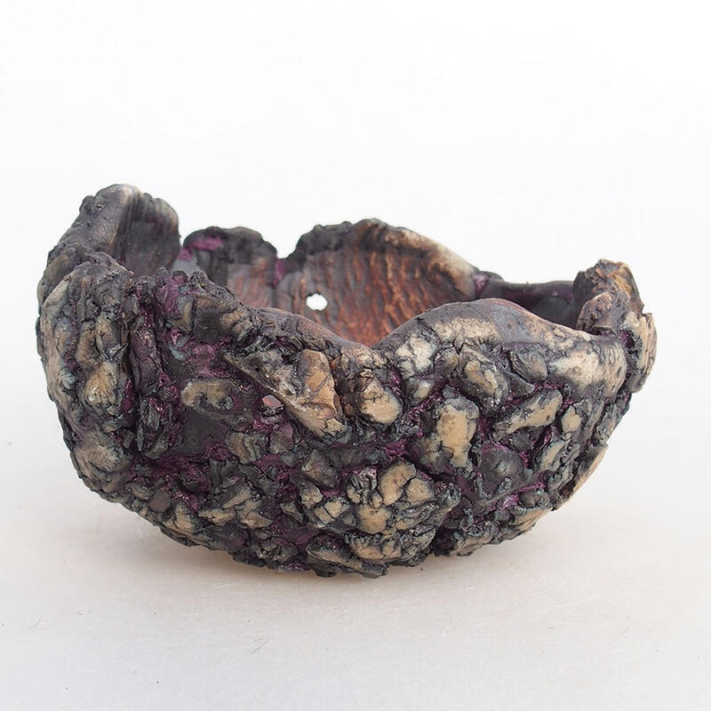 Keramická Skořápka  10,5 x 11 x 7 cm , barva fialová