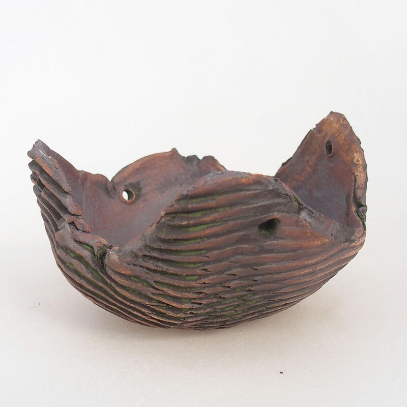 Keramická Skořápka  13 x 13 x 8 cm , barva zelená