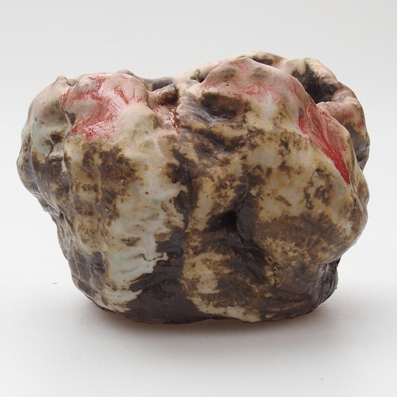 Keramická Skořápka  4,5 x 5 x 6 cm , barva červenobílá