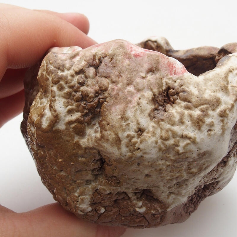 Keramická Skořápka  6 x 5 x 6 cm , barva červenobílá