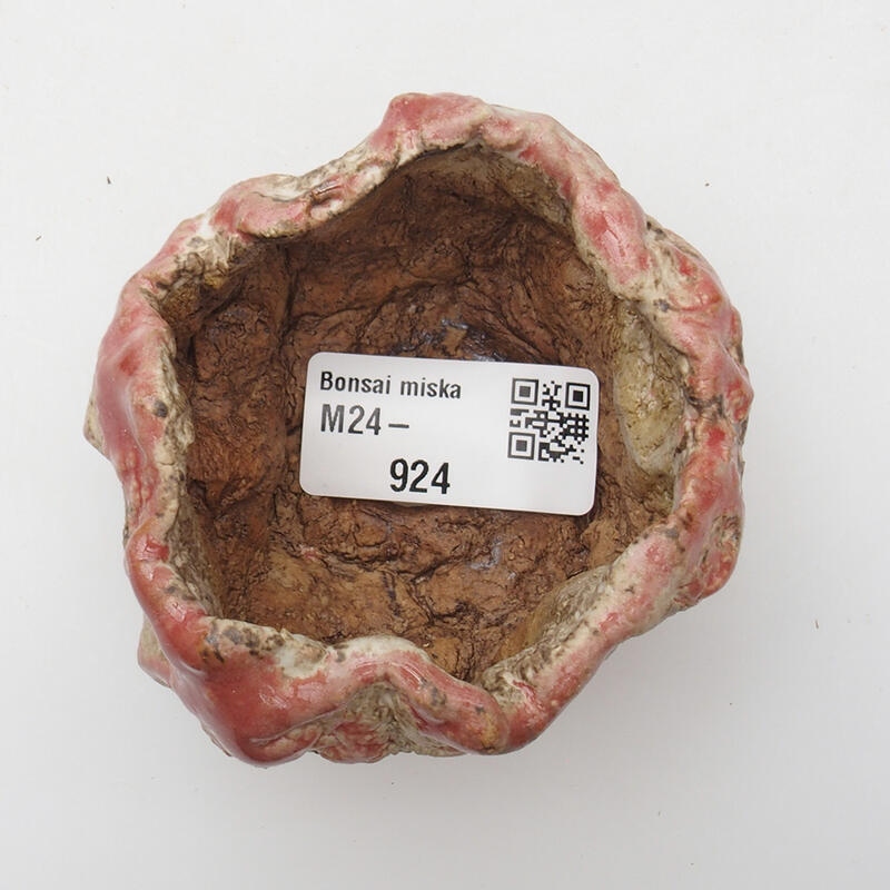 Keramická Skořápka  6 x 6 x 4 cm , barva červenobílá