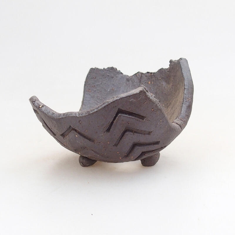 Keramická Skořápka  7,5 x 6,5 x 5,5 cm , barva hnědá
