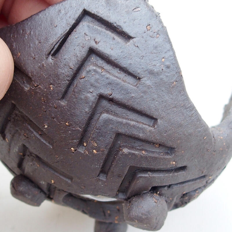 Keramická Skořápka  7,5 x 6,5 x 5,5 cm , barva hnědá