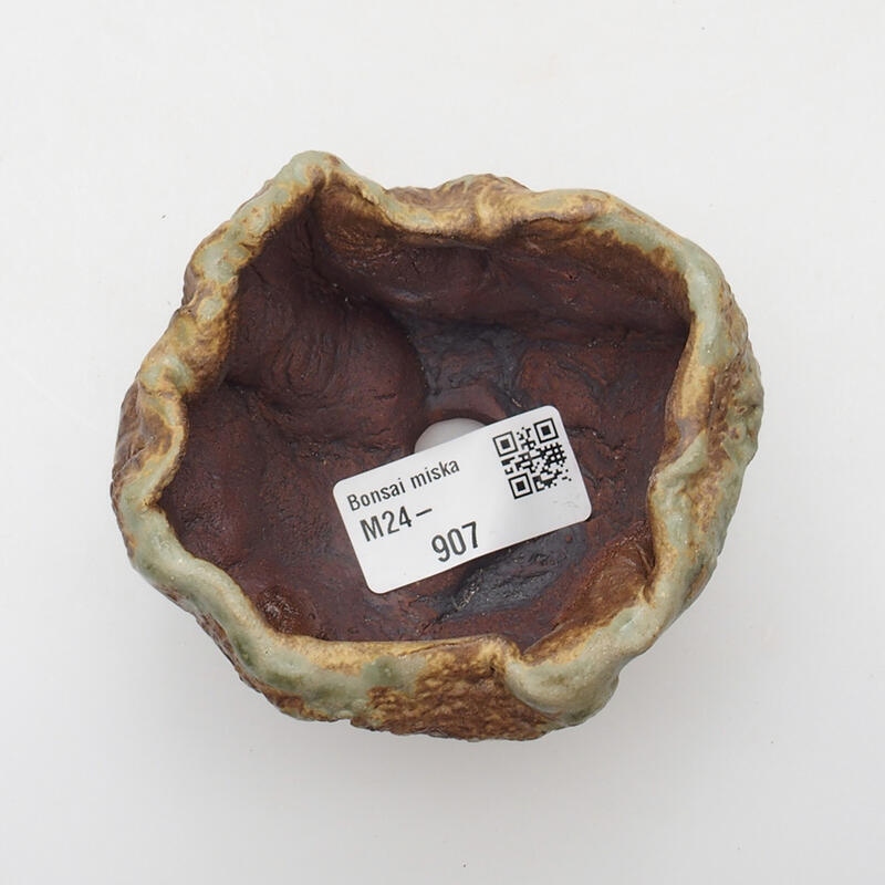 Keramická Skořápka  7 x 6 x 6 cm , barva zelenohnědá