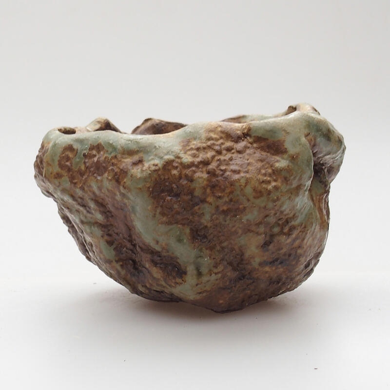 Keramická Skořápka  7 x 6 x 6 cm , barva zelenohnědá