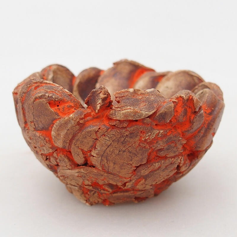 Keramická Skořápka  7 x 7 x 4 cm , barva oranžová