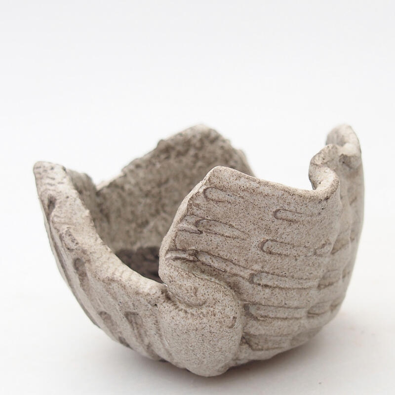 Keramická Skořápka  7 x 7 x 5 cm , barva šedá