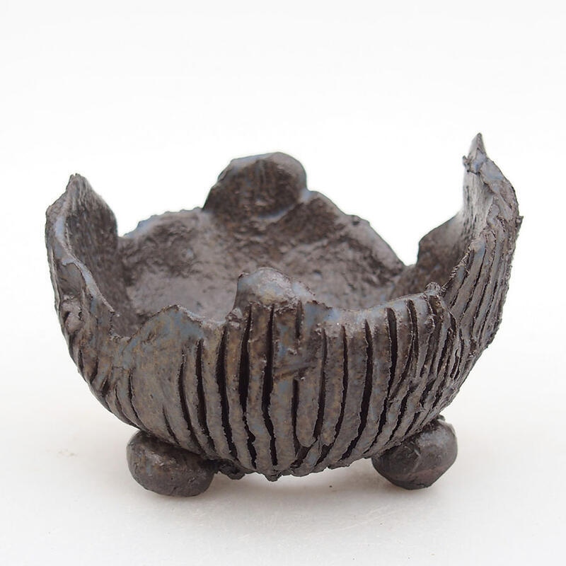 Keramická Skořápka  8,5 x 7,5 x 6 cm , barva hnědomodrá