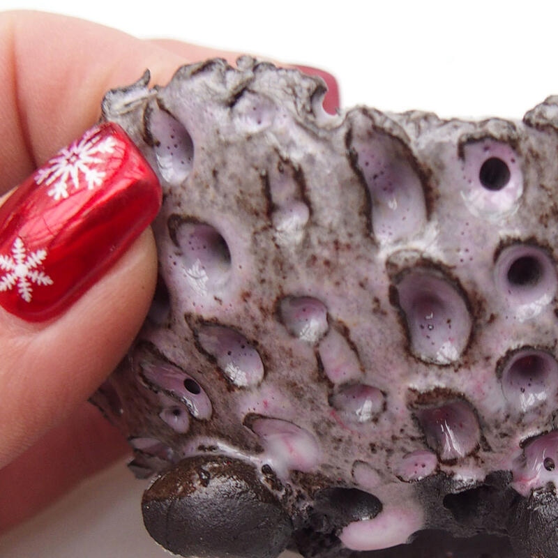 Keramická Skořápka  8,5 x 8,5 x 5,5 cm , barva růžová
