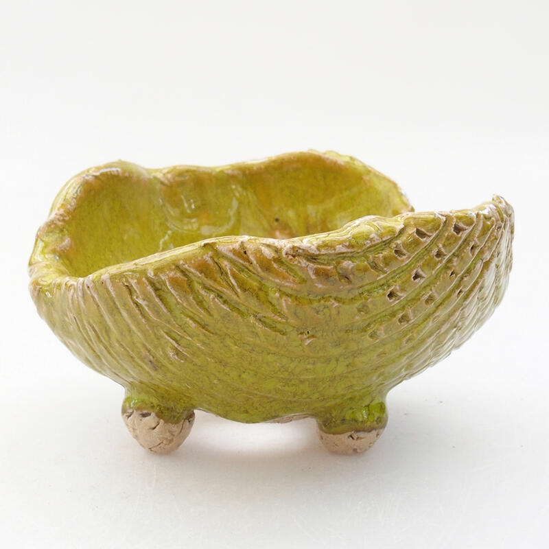 Keramická Skořápka  8,5 x 8,5 x 5,5 cm , barva zelená