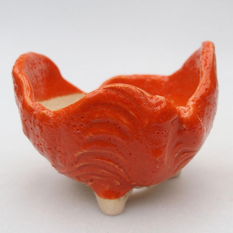 Keramická Skořápka  8,5 x 8,5 x 6,5 cm , barva oranžová