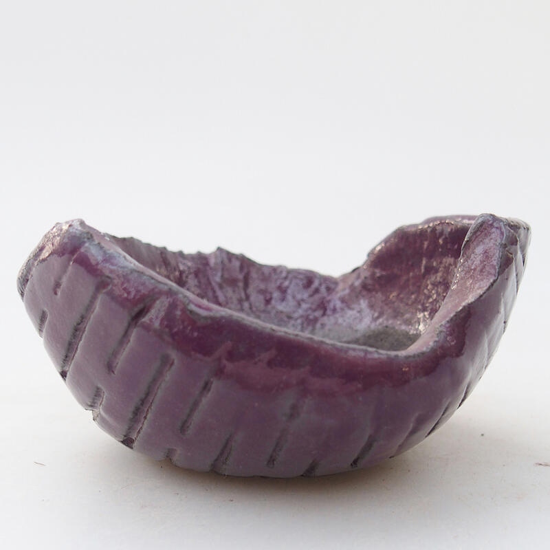 Keramická Skořápka  8,5 x 9 x 4 cm , barva fialová