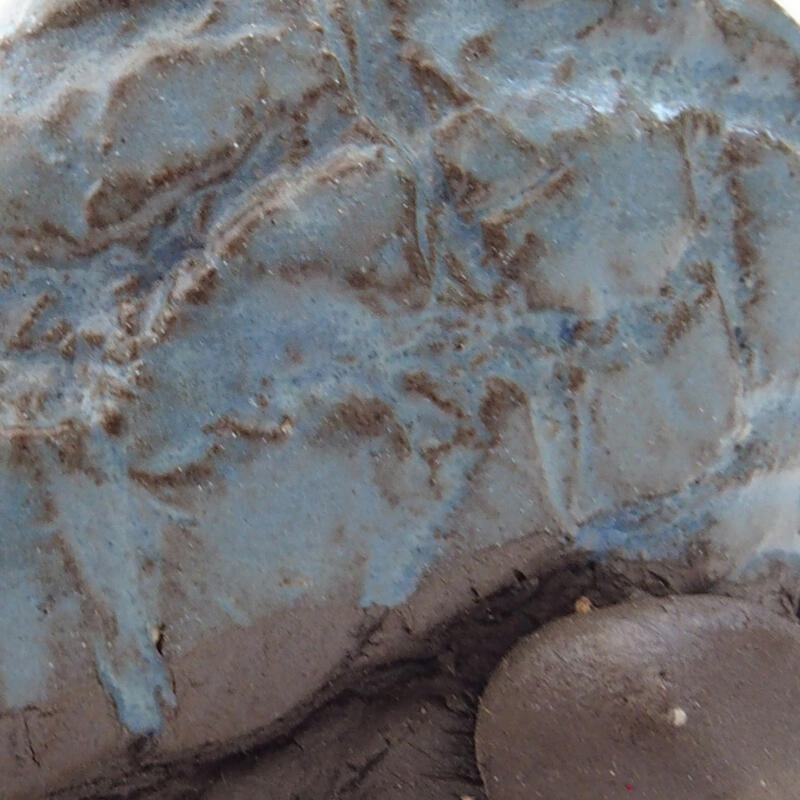Keramická Skořápka  8 x 7 x 4 cm , barva modrá