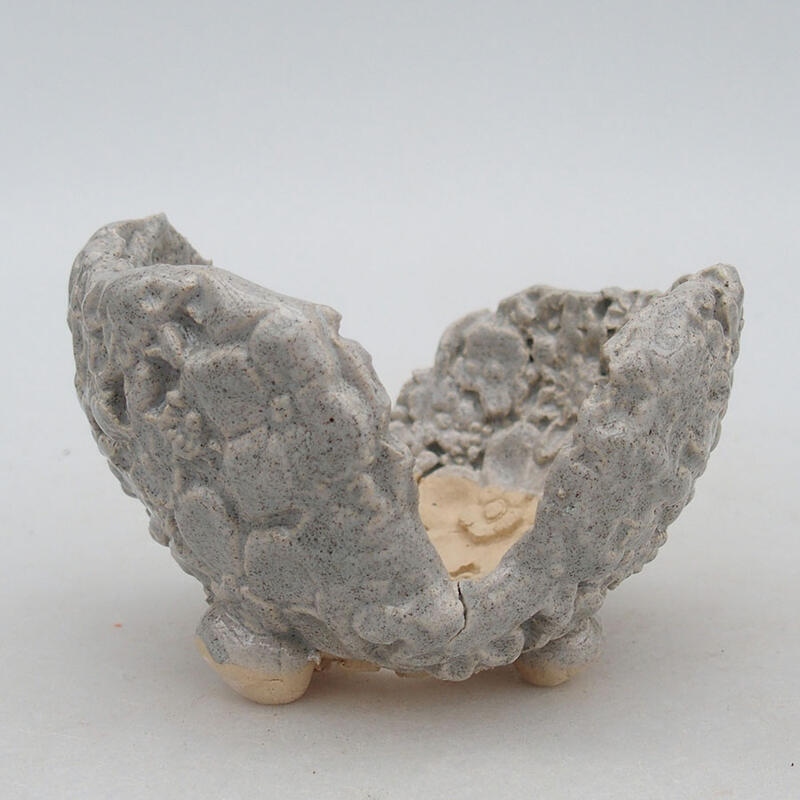 Keramická Skořápka  9,5 x 8 x 7 cm , barva šedá