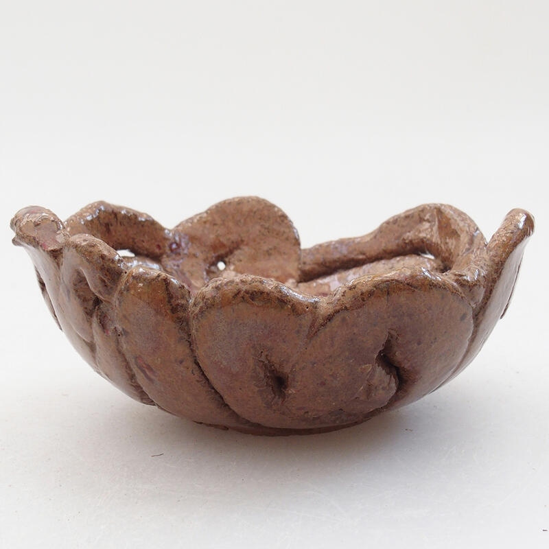 Keramická Skořápka  9,5 x 9,5 x 4 cm , barva hnědá