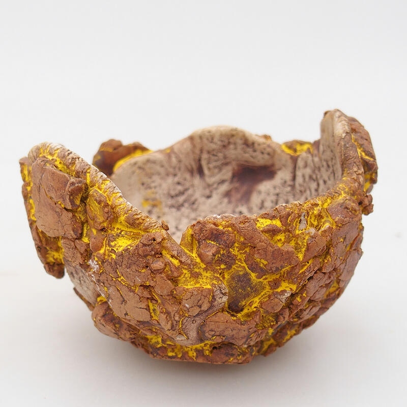 Keramická Skořápka  9 x 8 x 6,5 cm , barva žlutá