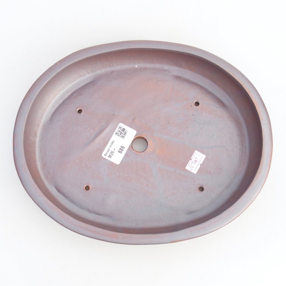 Keramická bonsai miska 24,5 x 20 x 4 cm, barva kovová