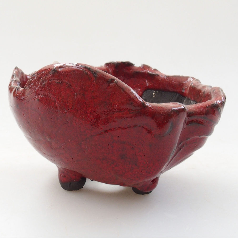 Keramická Skořápka  9,5 x 8,5 x 6 cm , barva červená