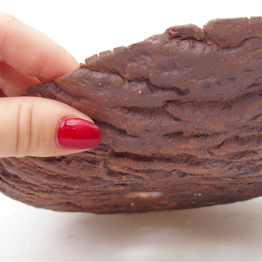 Keramická Skořápka  22 x 18,5 x 6,5 cm , barva hnědá