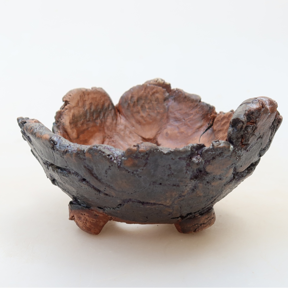 Keramická Skořápka  10,5 x 10,5 x 6 cm , barva hnědá