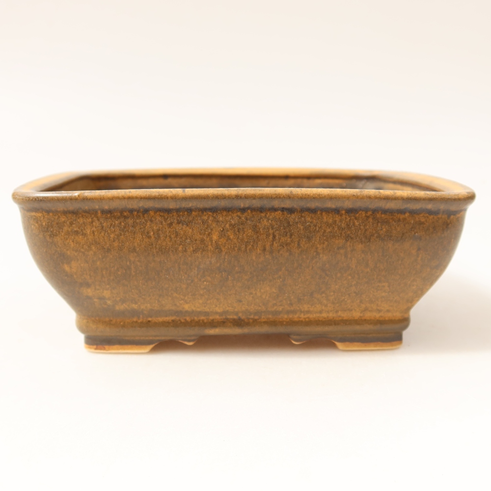 Keramická bonsai miska 15 x 12 x 5,5 cm, barva hnědá