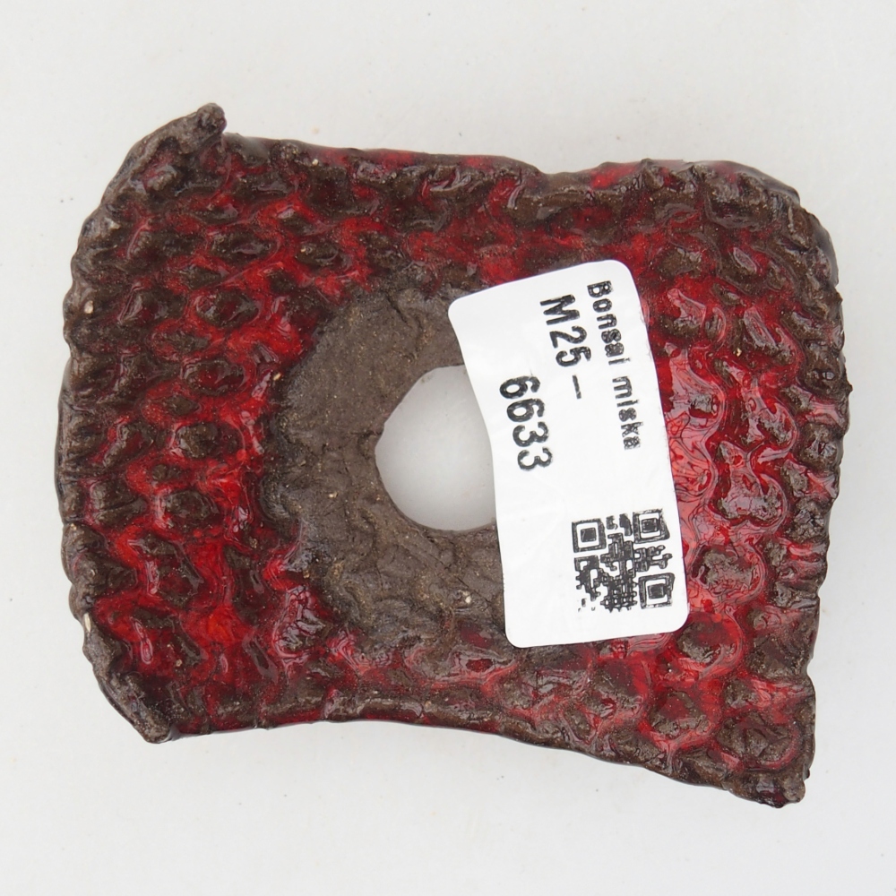 Keramická Skořápka  7,5 x 6 x 4 cm , barva červená