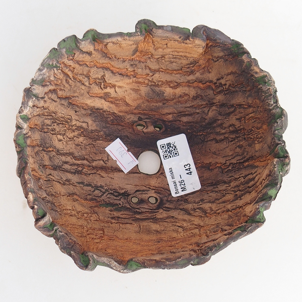 Keramická Skořápka 15 x 14 x 7 cm , barva zelená