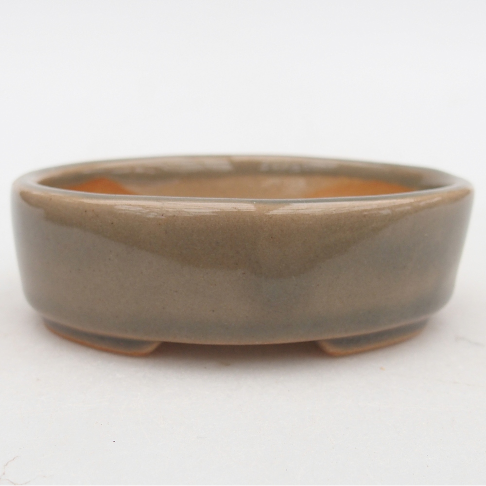 Keramická bonsai miska 9,5 x 8 x 3 cm, barva šedá