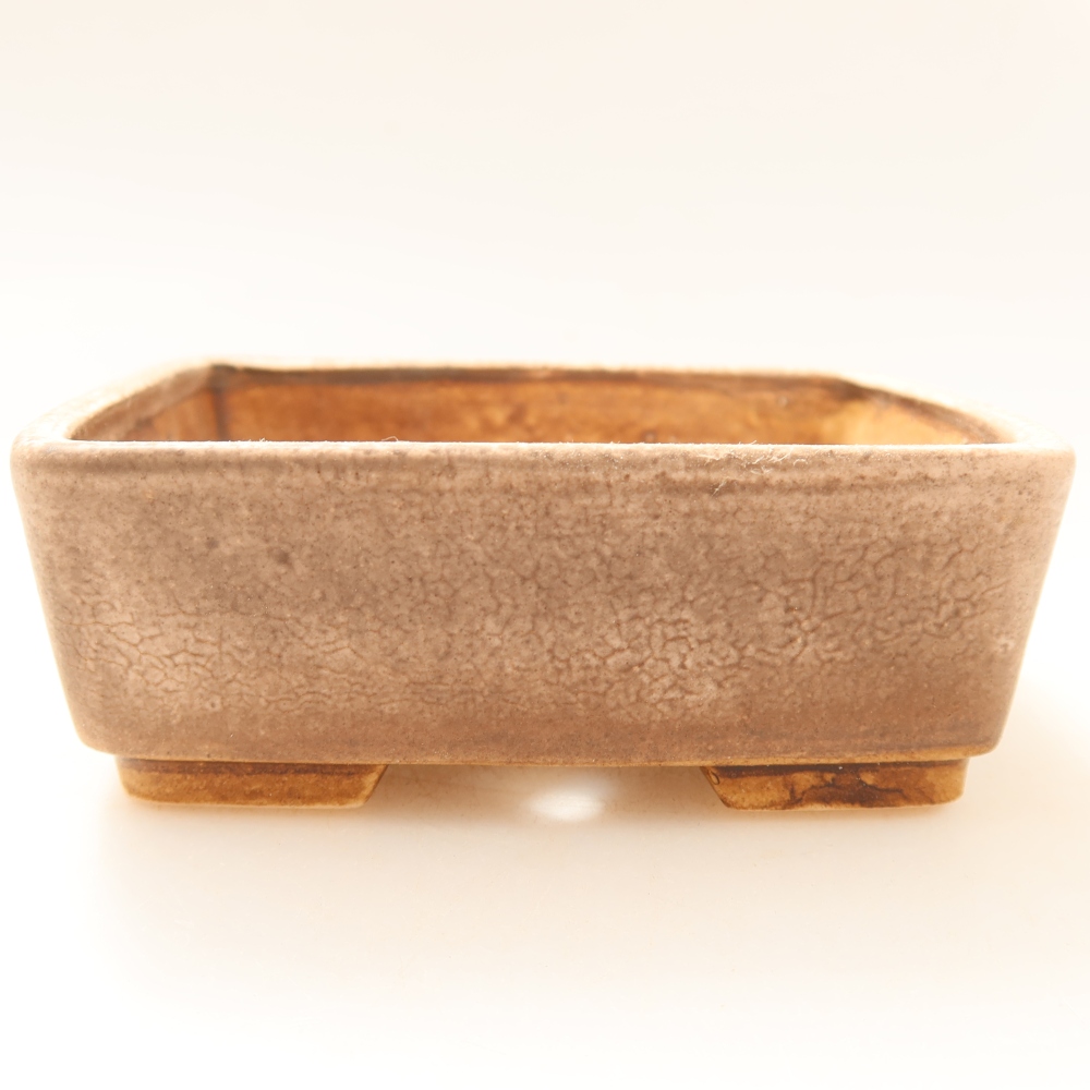 Keramická bonsai miska 10 x 8 x 3,5 cm, barva růžová