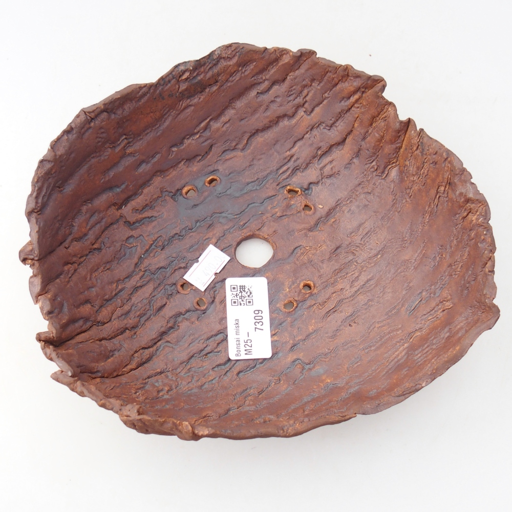 Keramická Skořápka  19 x 17 x 7 cm , barva hnědá