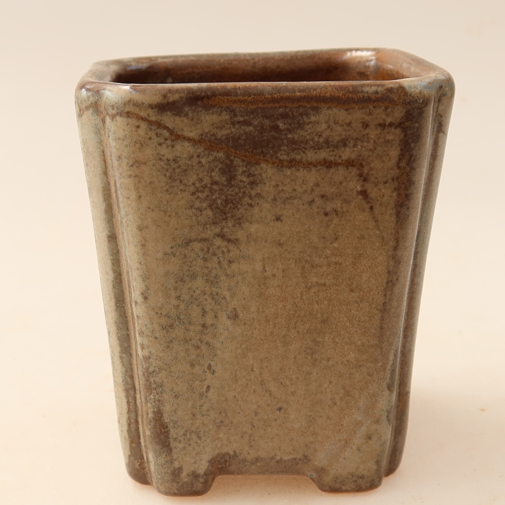 Keramická bonsai miska 7 x 7 x 8,5 cm, barva hnědá