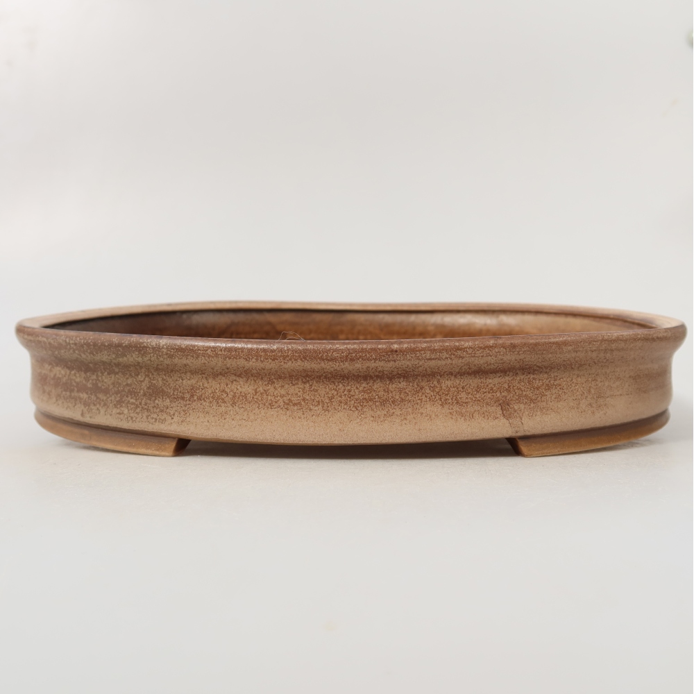 Keramická bonsai miska 30,5 x 26,5 x 4 cm, barva růžová