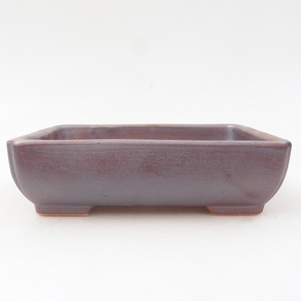 Keramická bonsai miska 14 x 11 x 4 cm, barva kovová