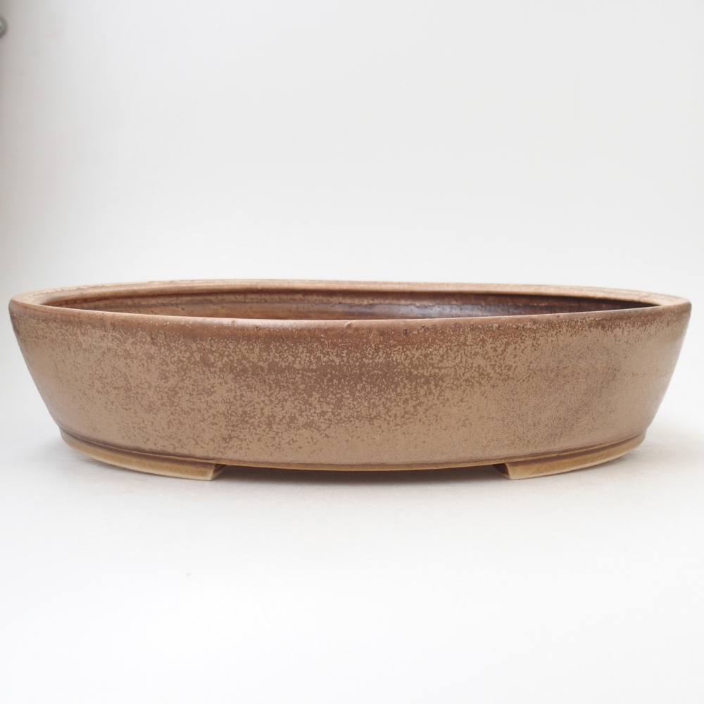 Keramická bonsai miska 31,5 x 27,5 x 6 cm, barva béžová