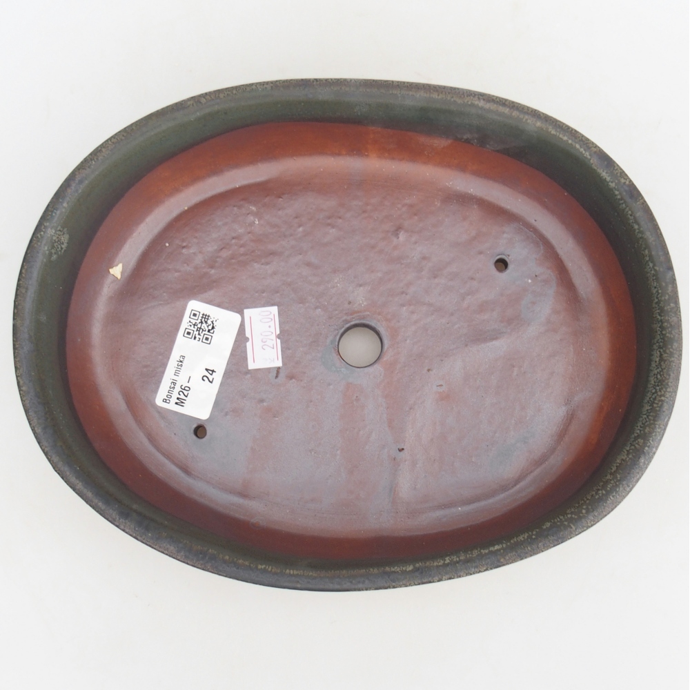 Keramická bonsai miska 21,5 x 17 x 5 cm, barva šedá