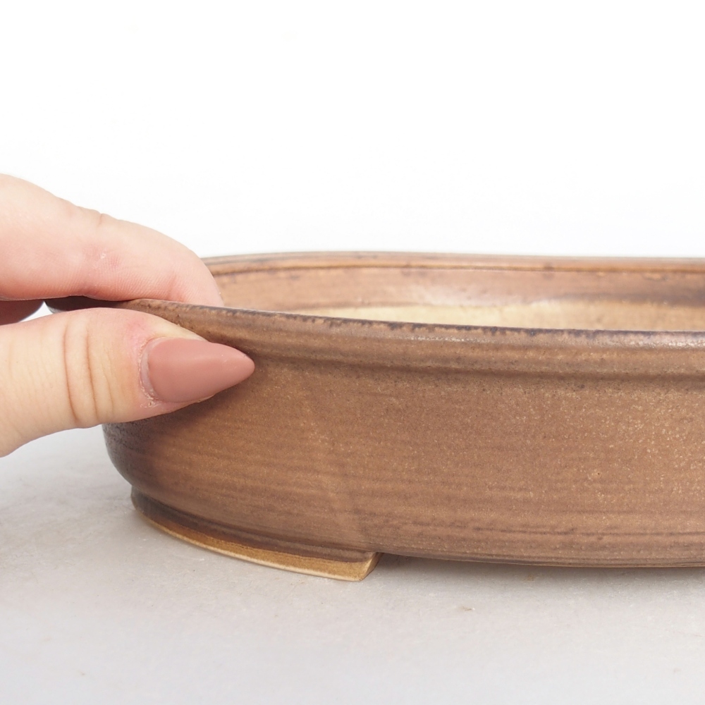 Keramická bonsai miska 24 x 20,5 x 5 cm, barva růžová