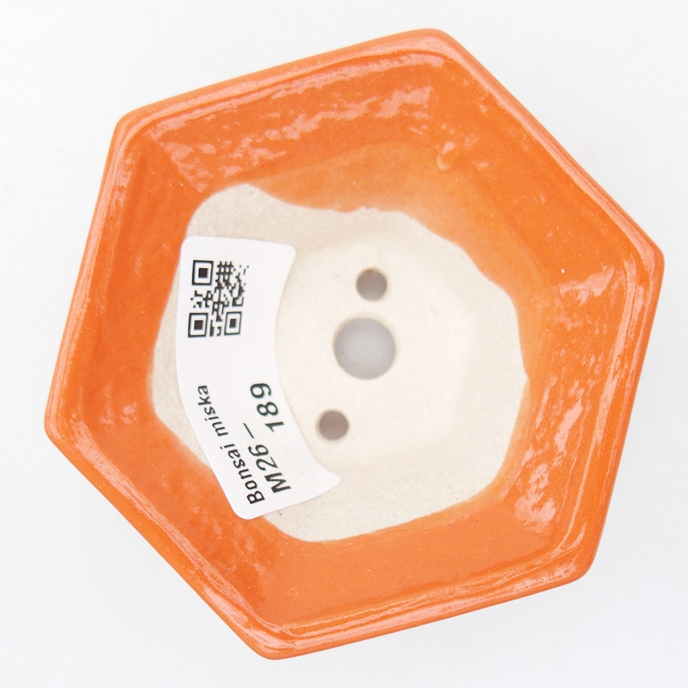 Mini bonsai miska 8 x 7 x 3,5 cm, barva oranžová