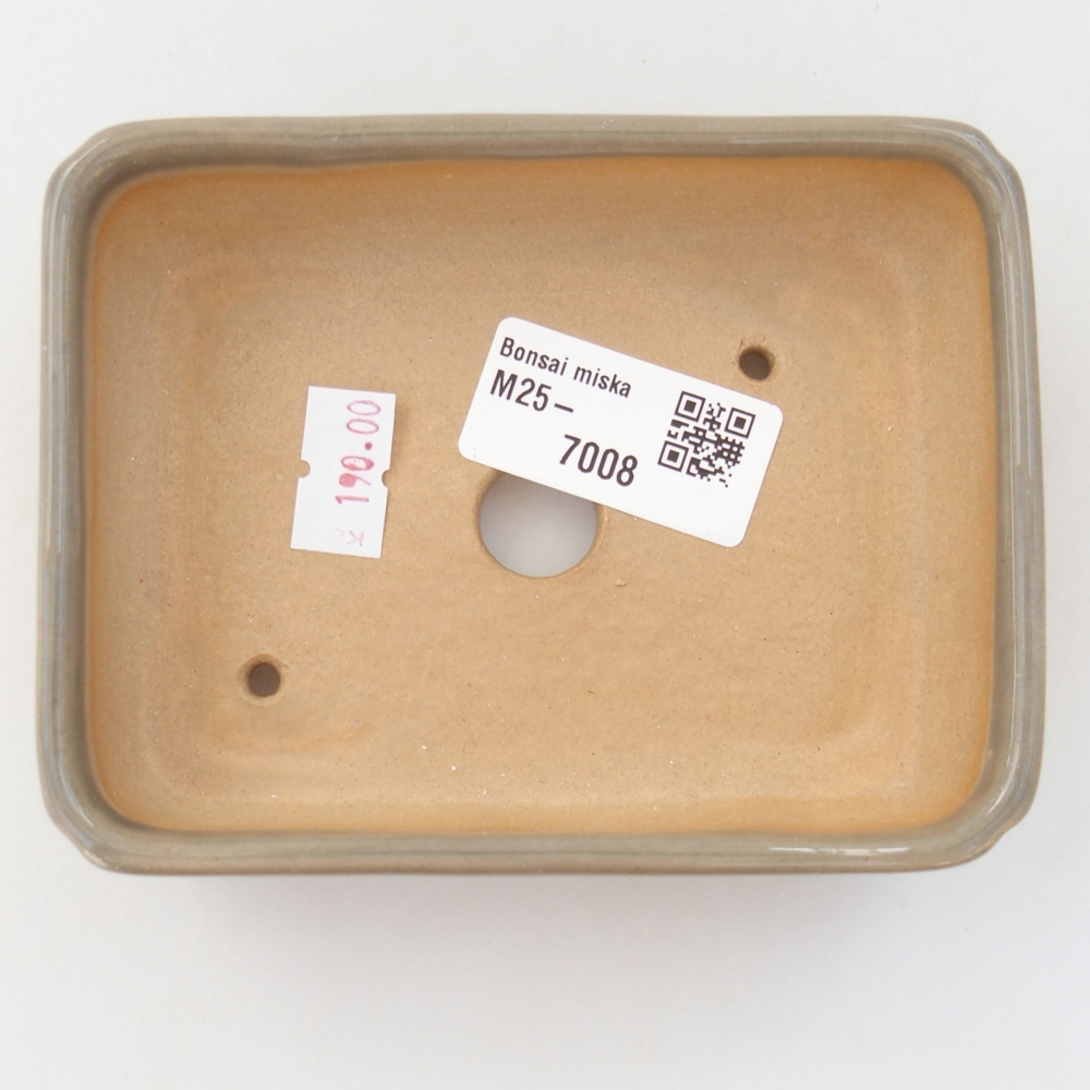 Keramická bonsai miska 11,5 x 9 x 3,5 cm, barva šedá