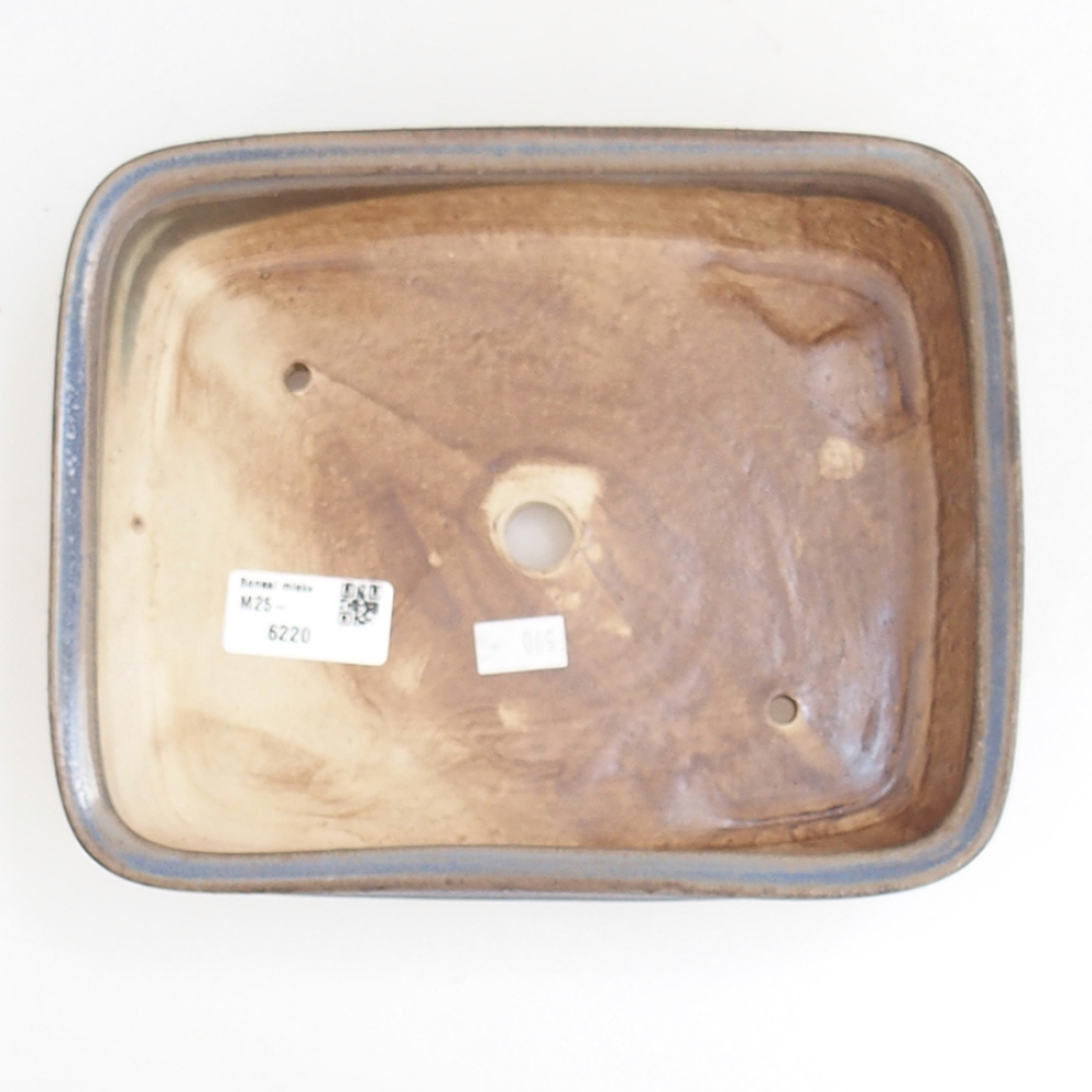 Keramická bonsai miska 21,5 x 17,5 x 5,5 cm, barva modrá