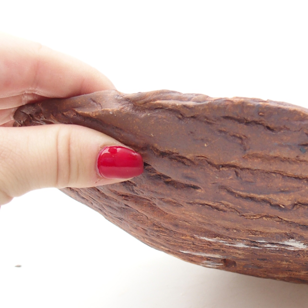 Keramická Skořápka  28 x 20 x 5 cm , barva hnědá