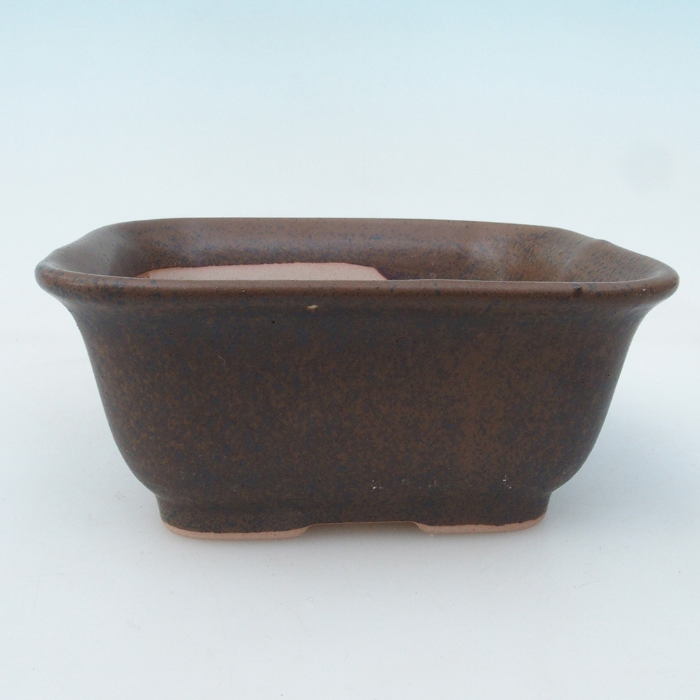 Bonsai miska + podmiska H38 - 12x10x5,5 cm. - hnědá