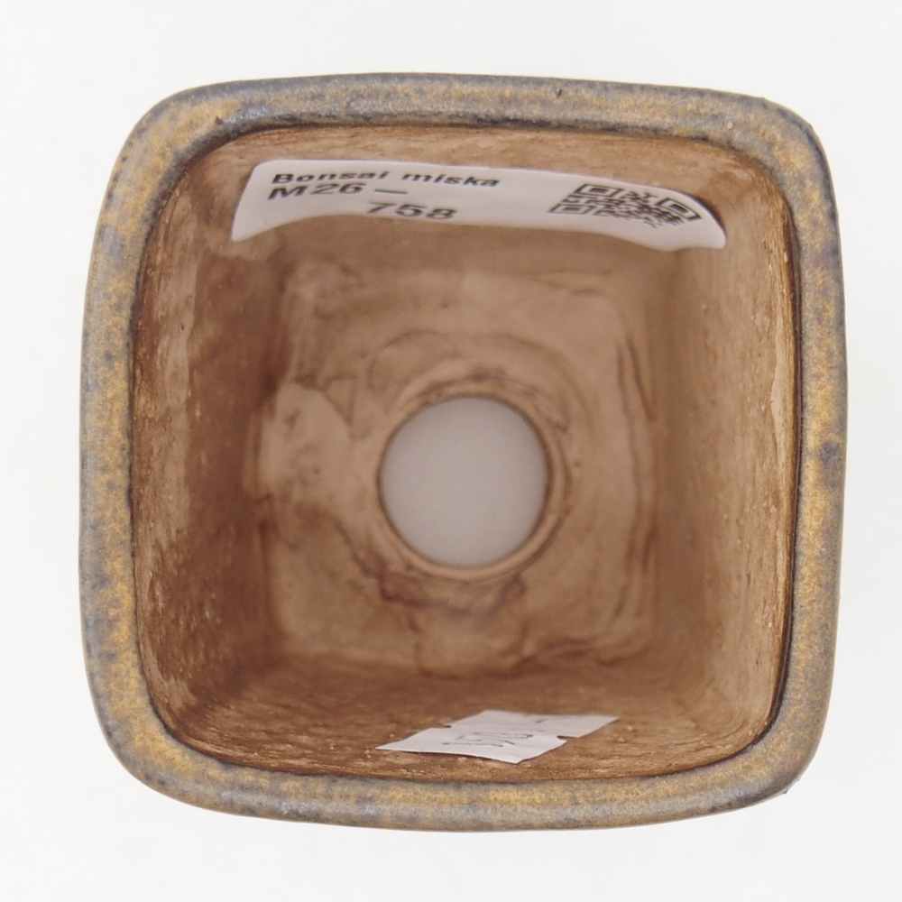 Keramická bonsai miska 5 x 5 x 6,5 cm, barva hnědá