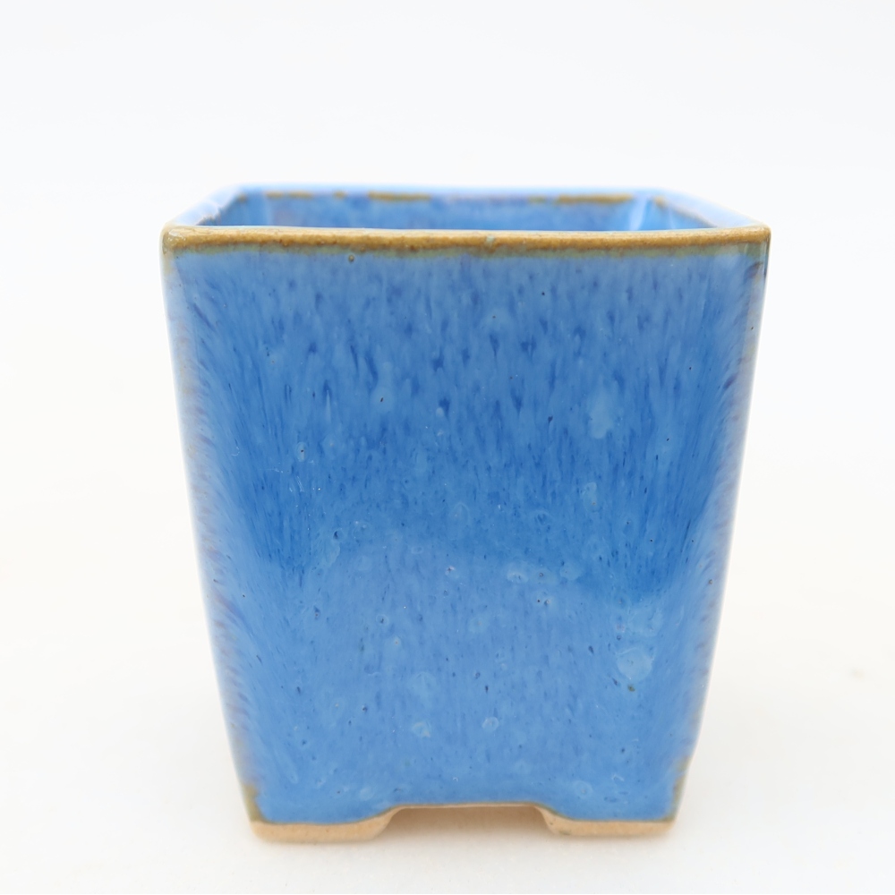 Keramická bonsai miska 4,5 x 4,5 x 5 cm, barva modrá