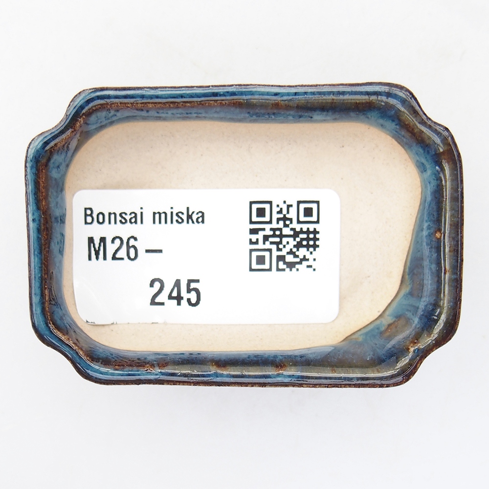Mini bonsai miska 6 x 4 x 1,5 cm, barva modrá